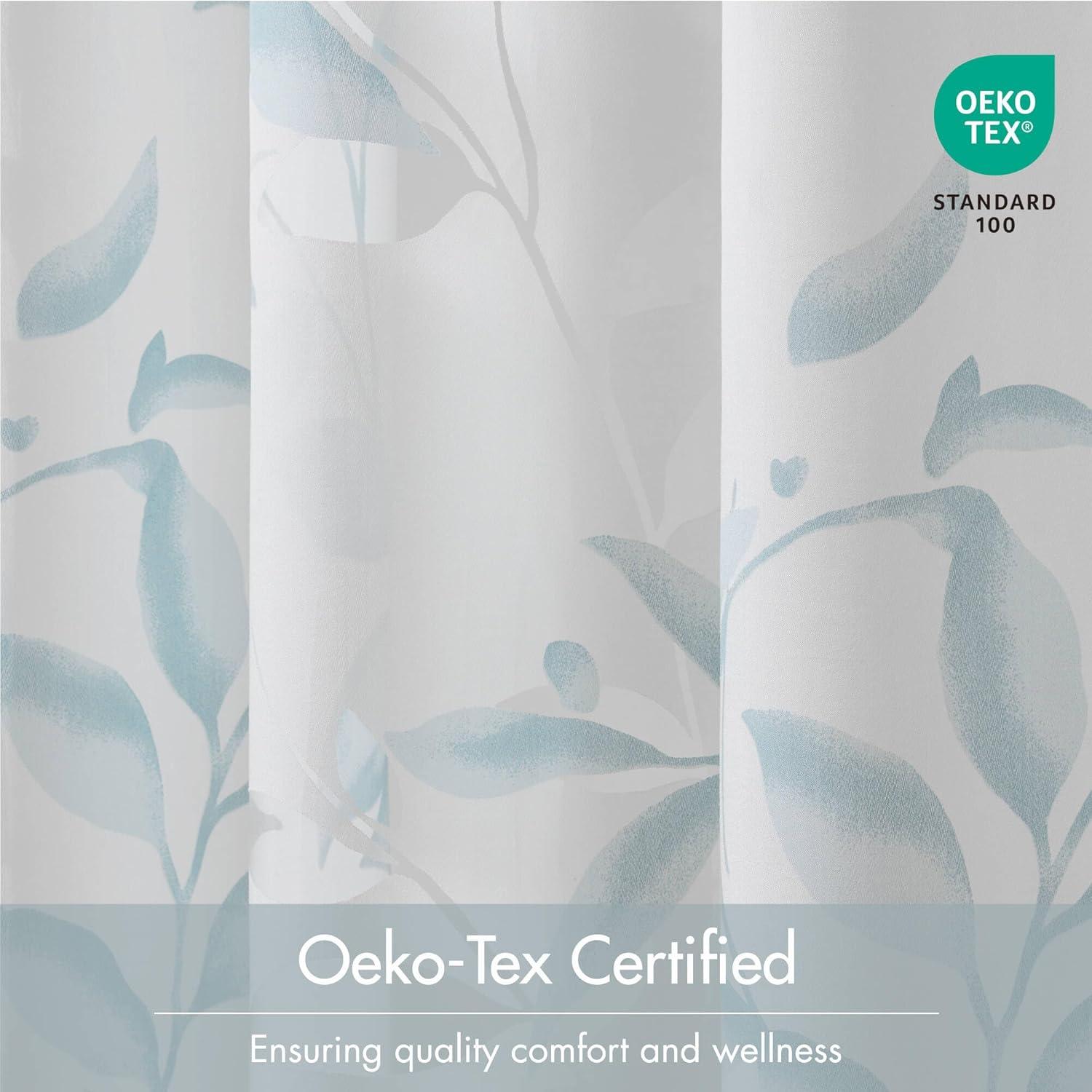 Madison Park Cecily Floral Printed Burnout Sheer Grommet Single Curtain Panel