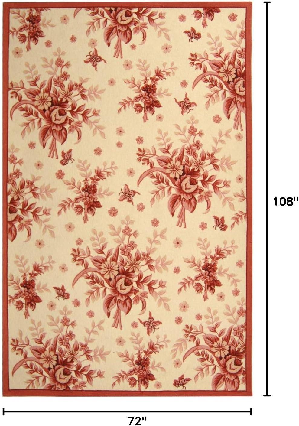 Chelsea HK250 Handmade Area Rug - 6'x9' - Ivory/Rose - Safavieh