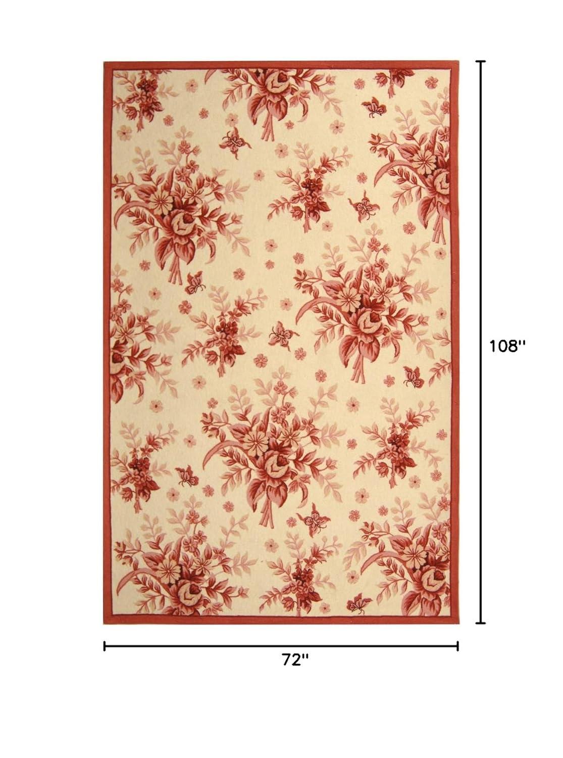 Chelsea HK250 Handmade Area Rug - 6'x9' - Ivory/Rose - Safavieh