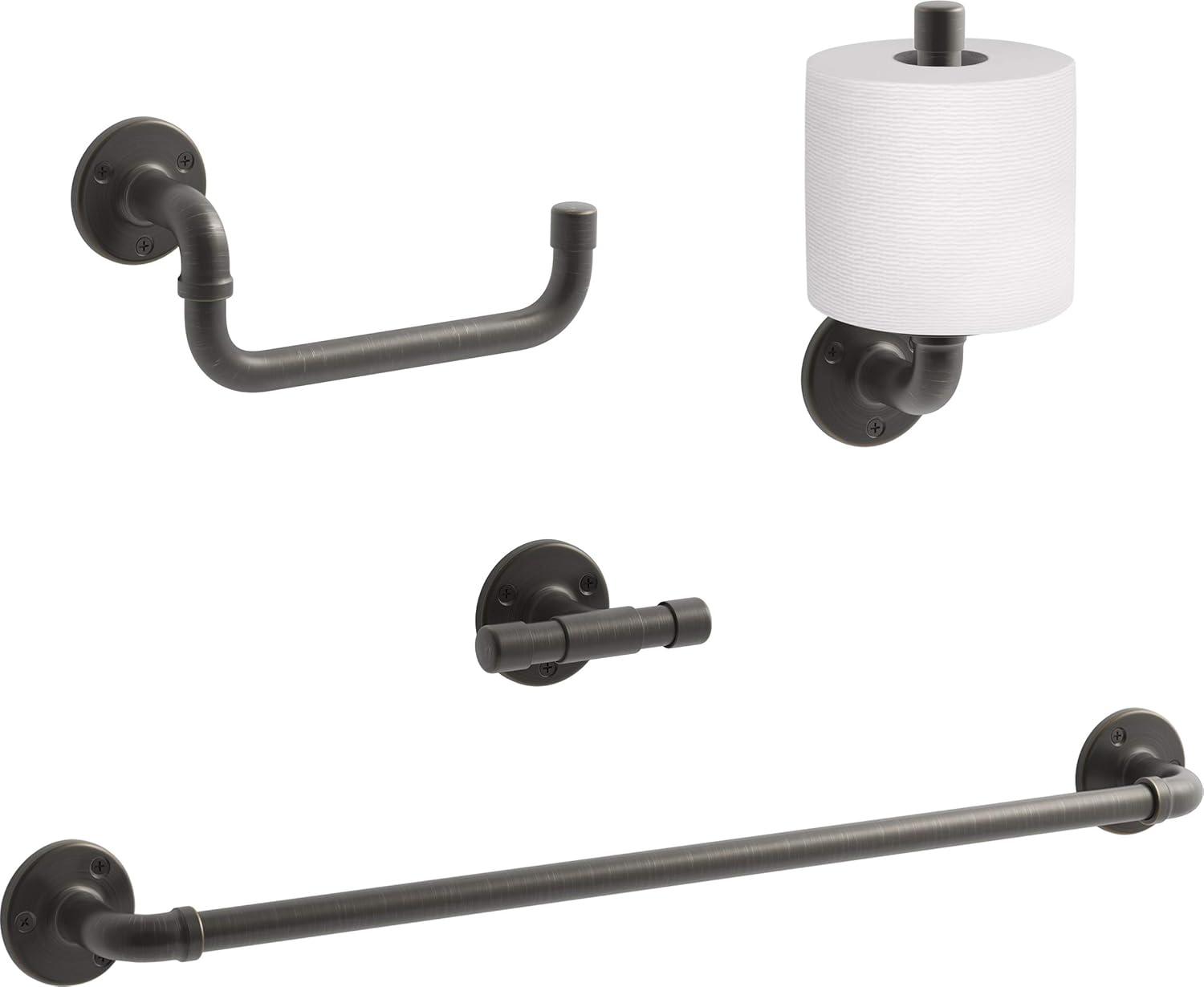 Oil-Rubbed Bronze 24-Inch Wall Mounted Towel Bar