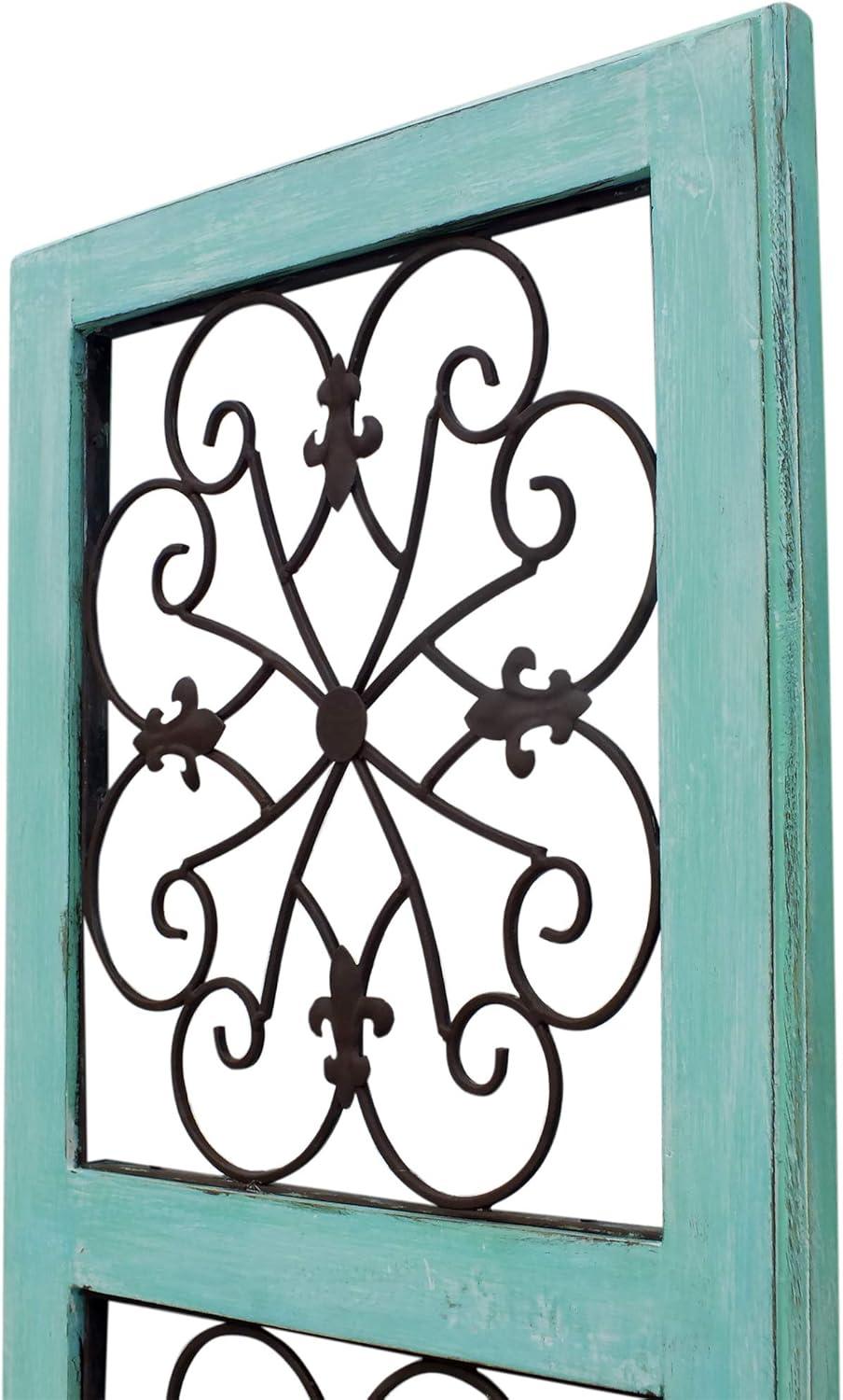 DecMode Indoor Green Metal Rustic Wall Decor