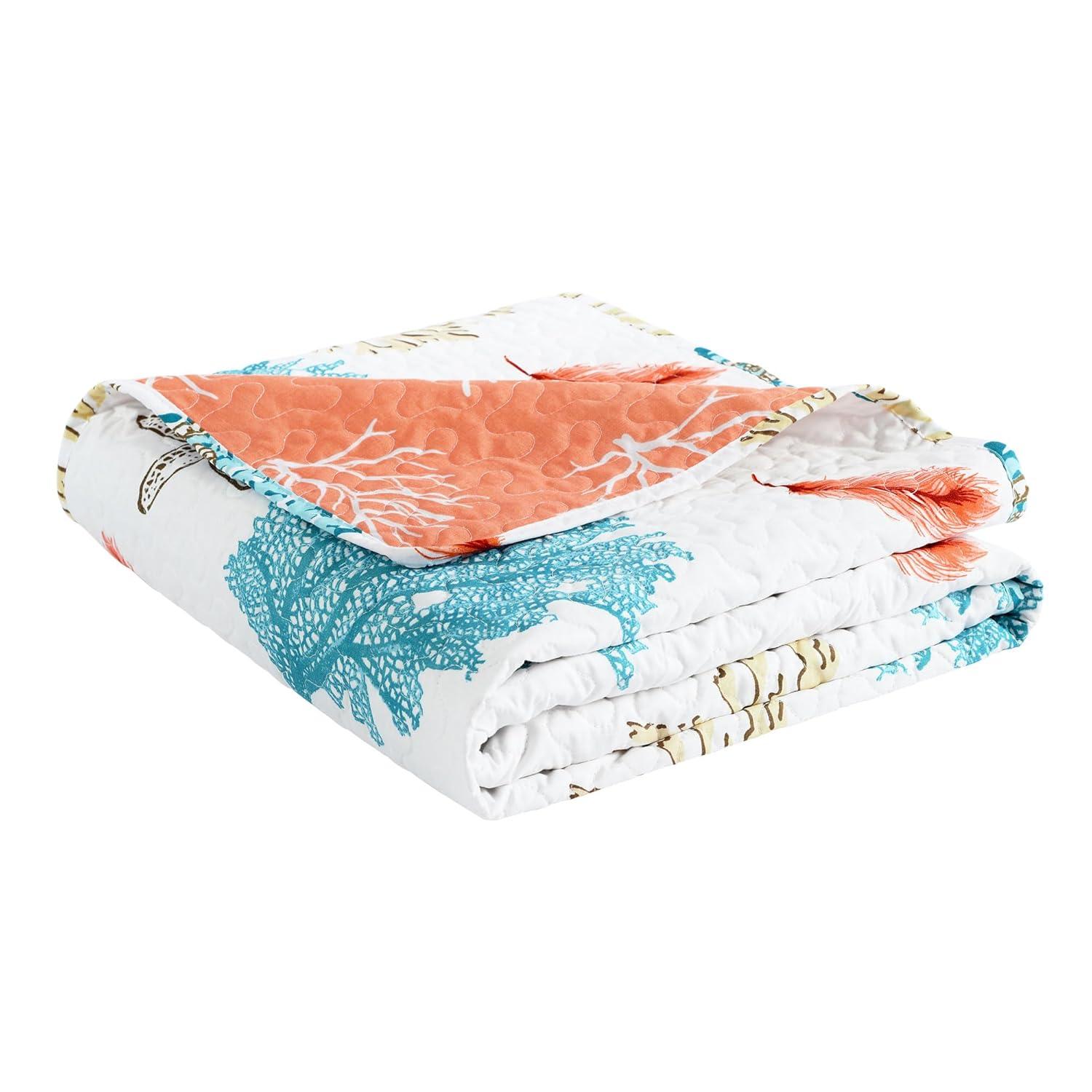 Lush Decor Coastal Reef Feather Reef Throw