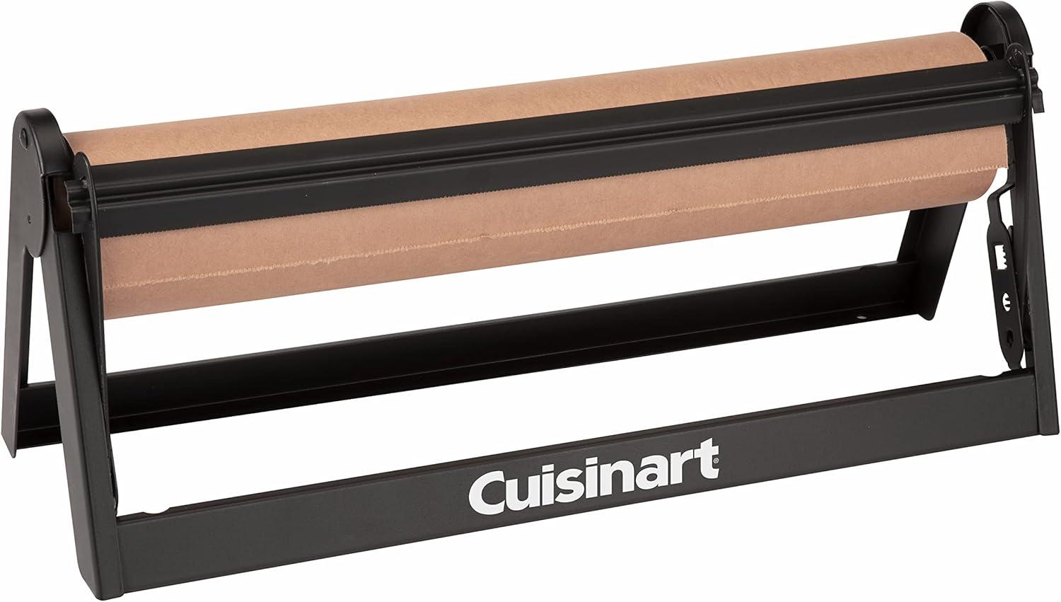 Black Aluminum Butcher Paper Holder with Cutter Dispenser