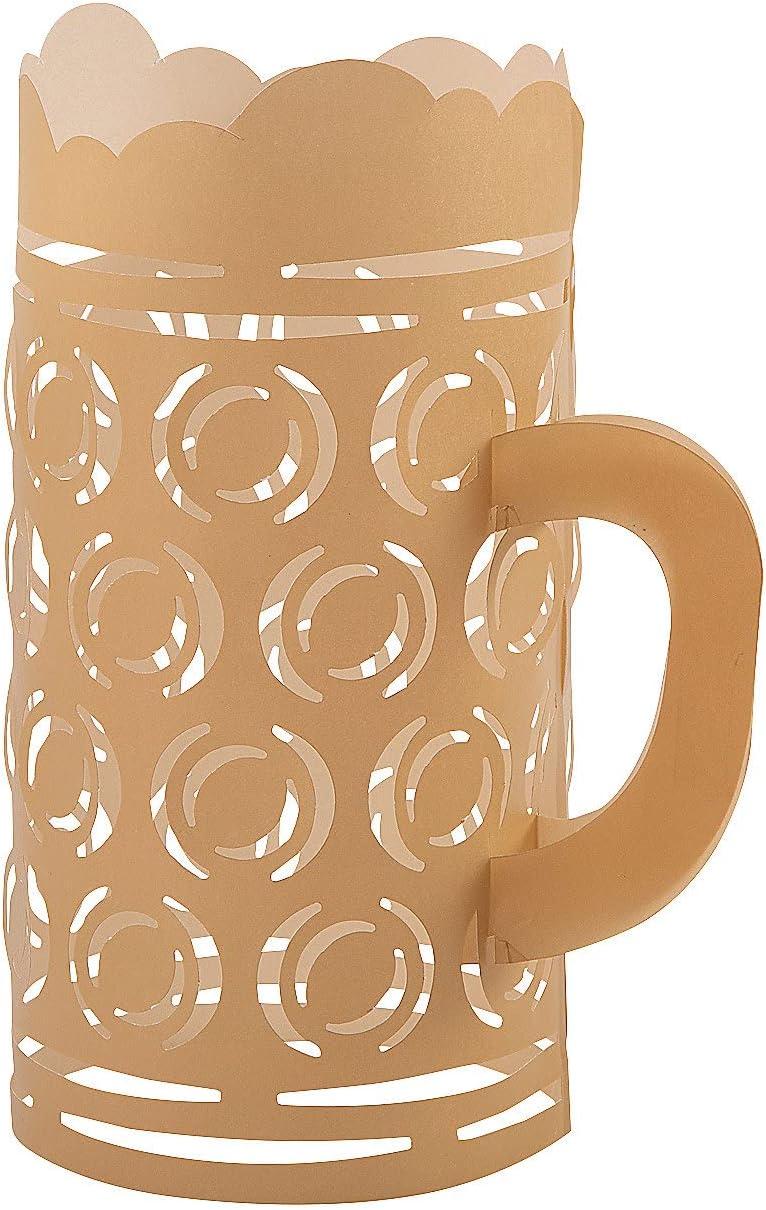 Fun Express Oktoberfest Luminary Beer Mugs, 12 Pieces