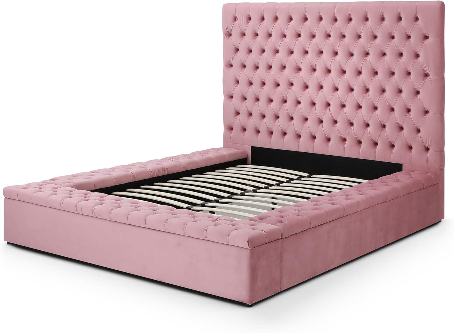 Aidelyn Upholstered Velvet Platform Bed