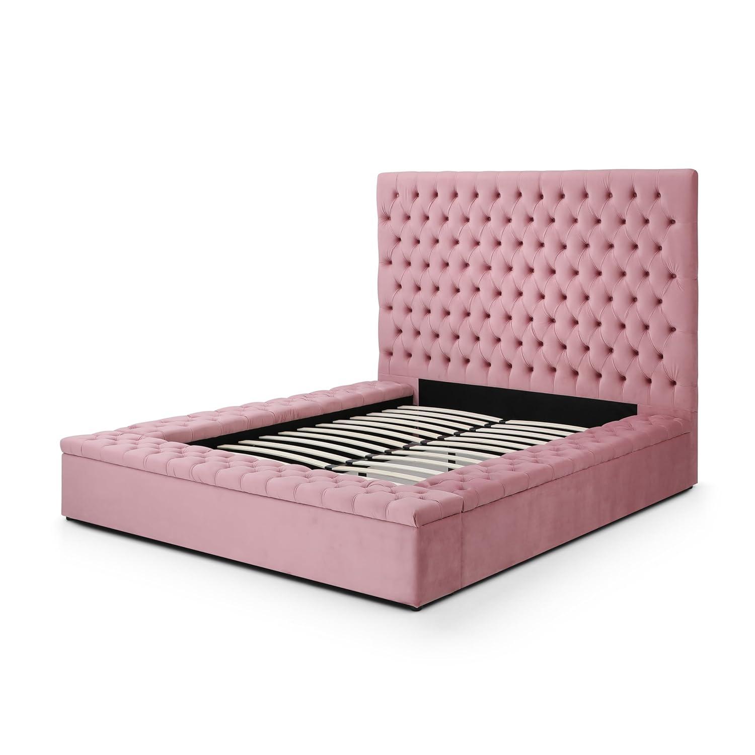Aidelyn Upholstered Velvet Platform Bed