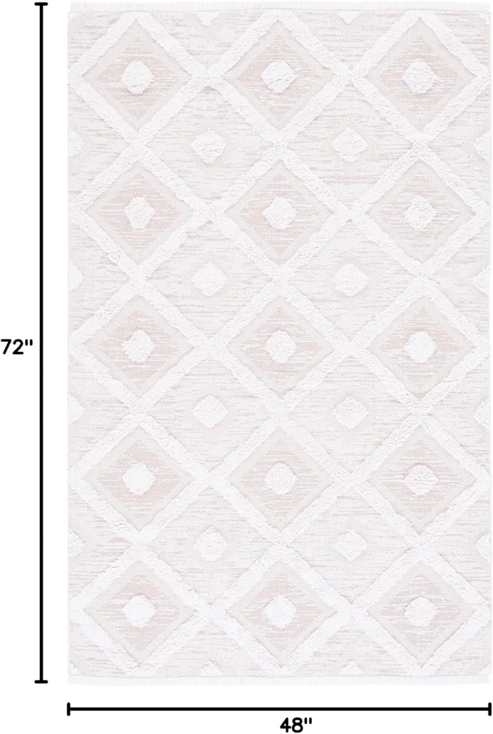 Augustine AGT730 Machine Made Indoor Area Rug - Pink/Ivory - 4'x6' - Safavieh