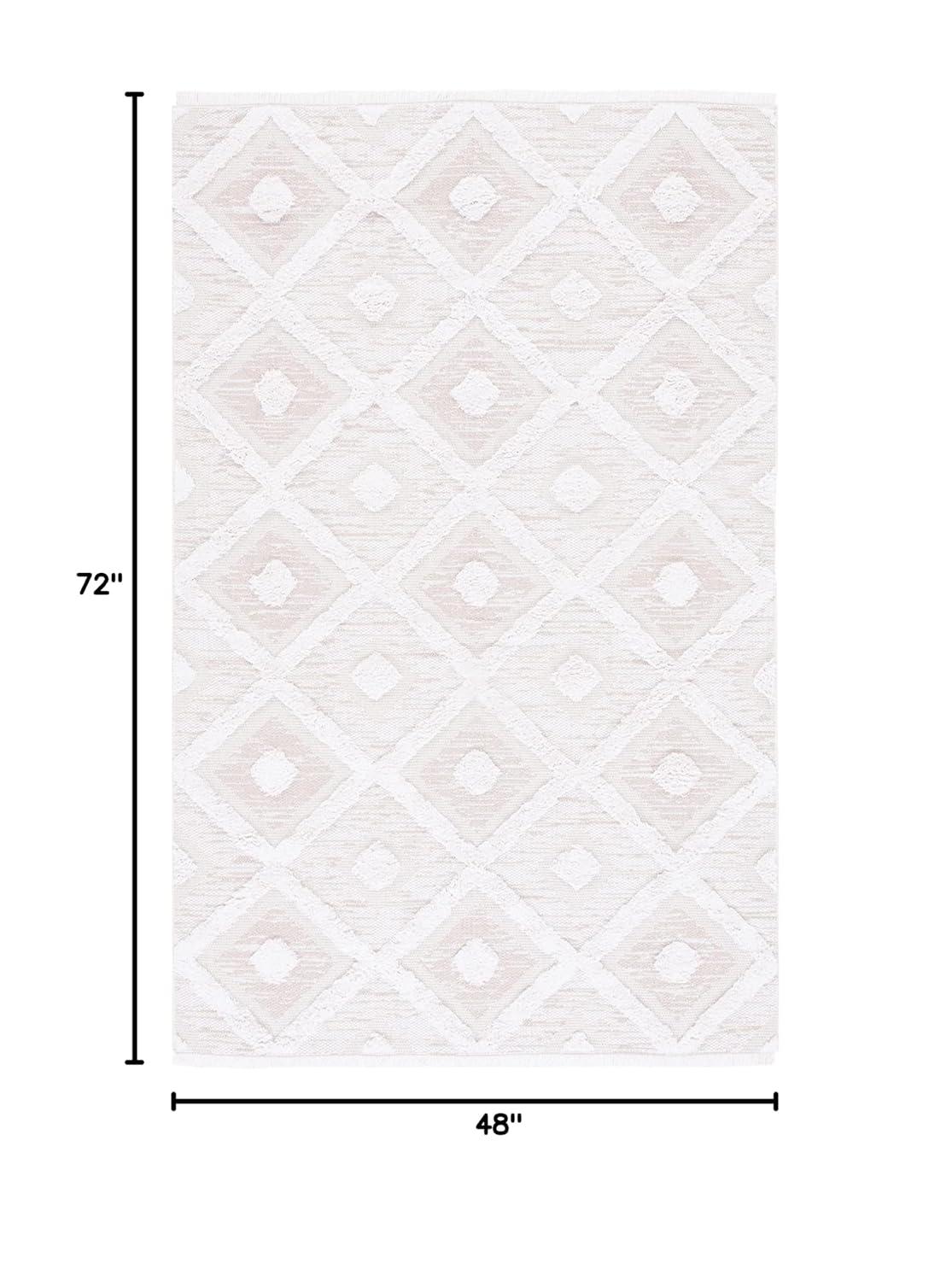 Augustine AGT730 Machine Made Indoor Area Rug - Pink/Ivory - 4'x6' - Safavieh