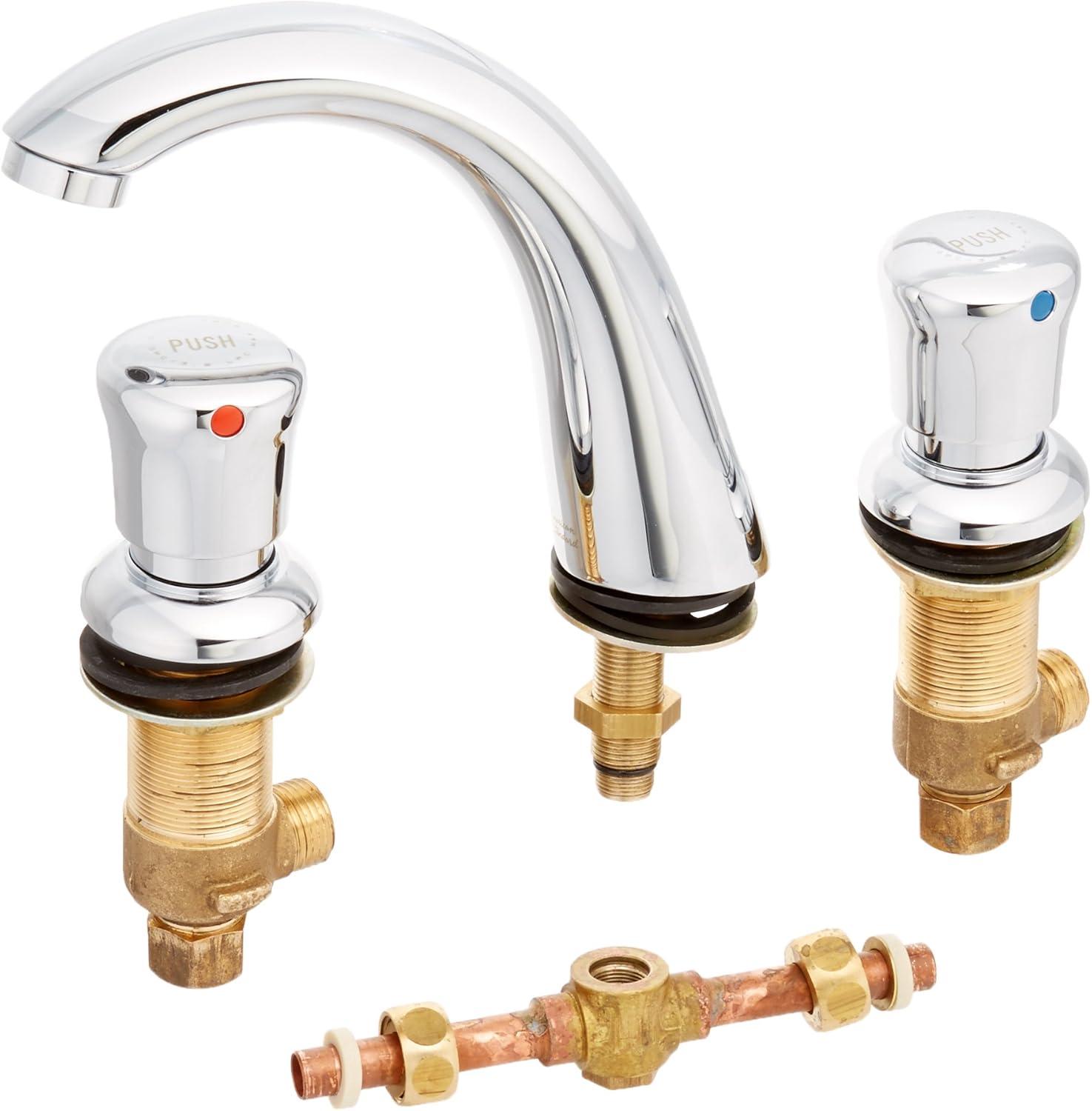 American Standard Two-Handle Widespread Metering Bathroom Faucet 1.0 GPM in Polished Chrome