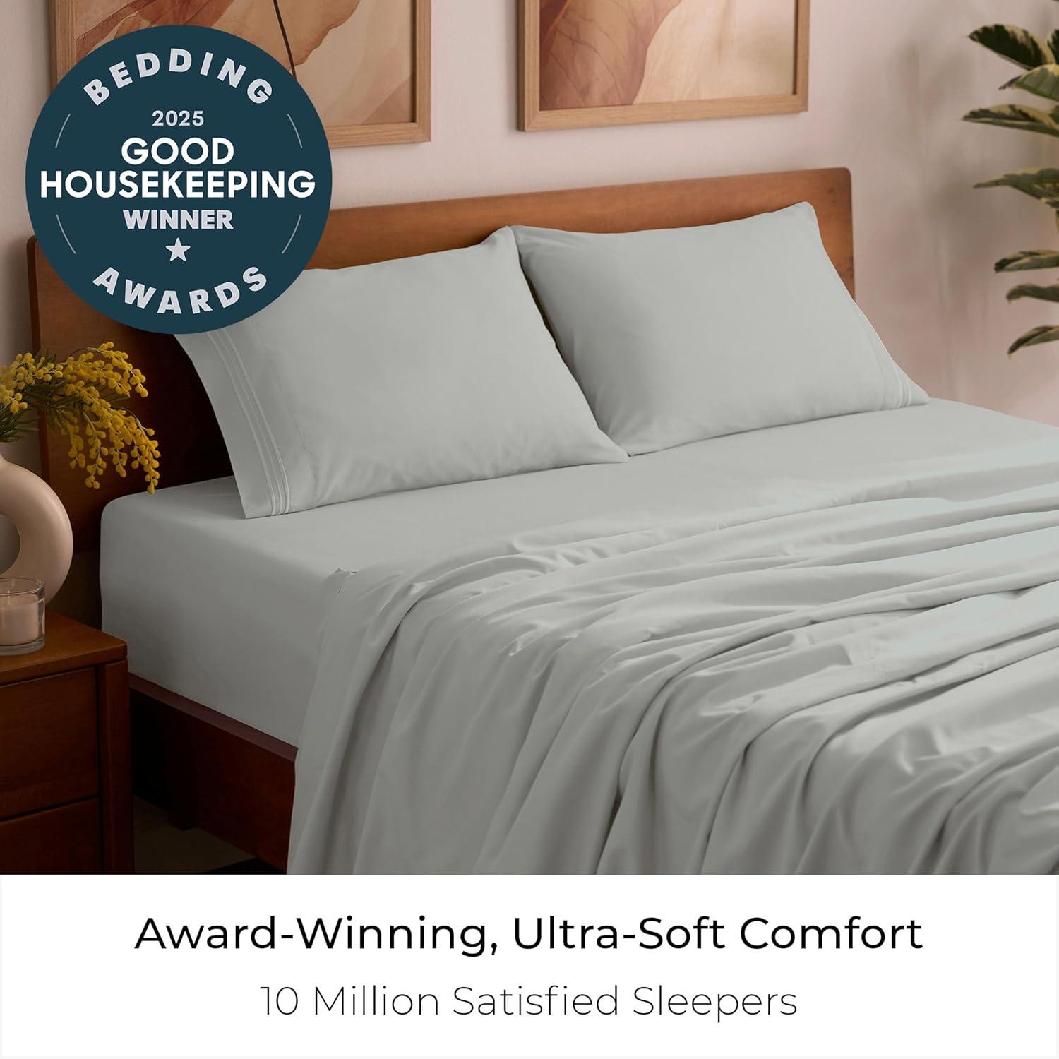 Mellanni Brushed Microfiber Sheet Set, Queen, Spa Mint, 4 Piece