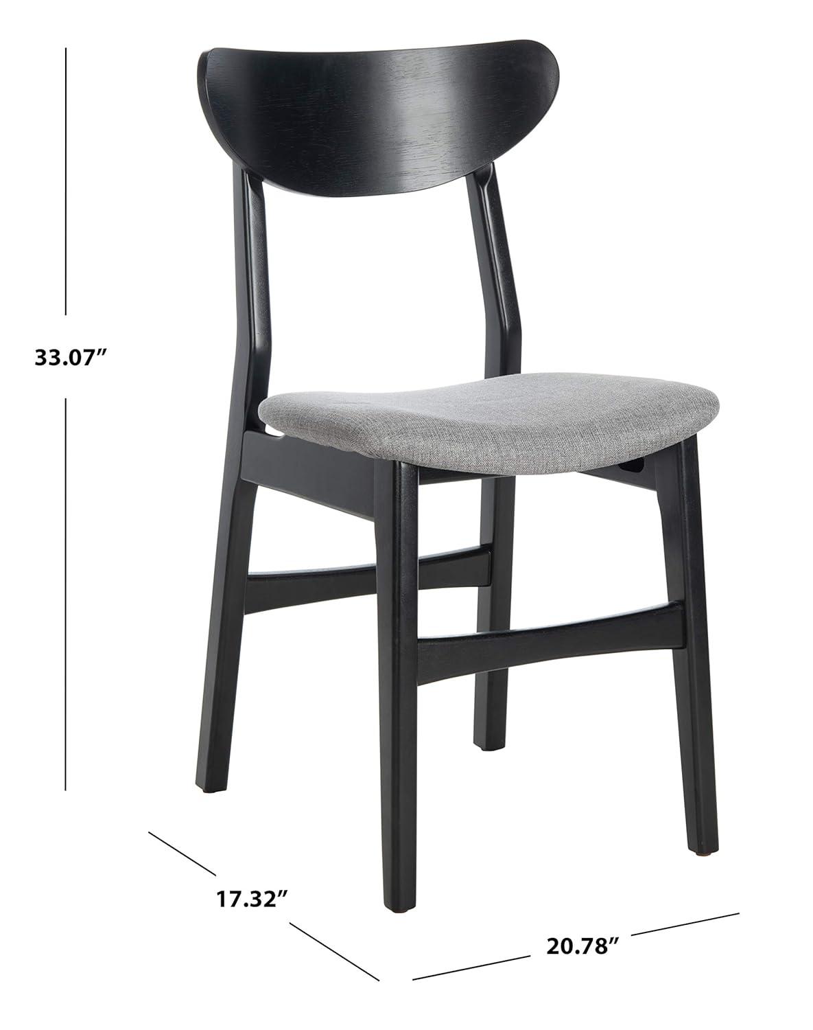 Lucca Retro Dining Chair (Set of 2) - DCH1001 - Black/Grey - Safavieh