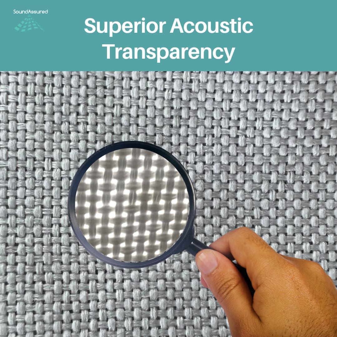 SoundAssured Acoustical Fabric - Acoustically Transparent Fabric for Making Acoustic Panels - DIY Sound Panel Acoustic Fabric (Dark Grey)