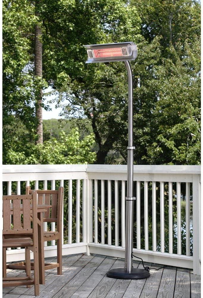 Stainless Steel Telescoping Infrared Patio Heater with Wheels