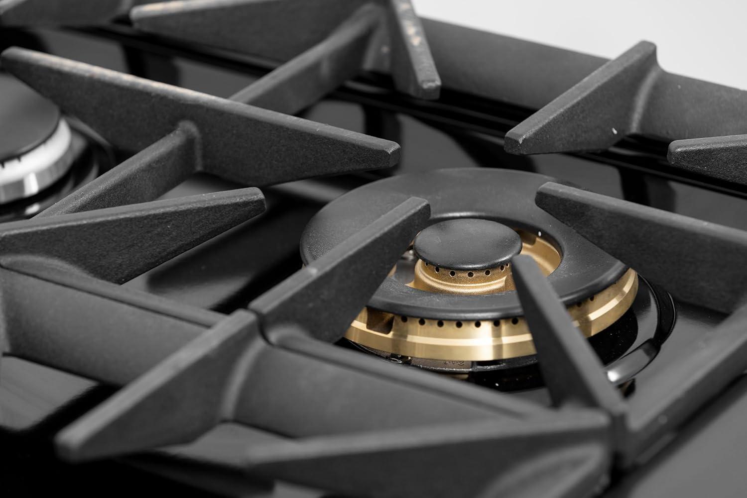 36 in. 5.2 cu. ft. Dual Fuel Range for Natural Gas in Titanium Stainless Steel.