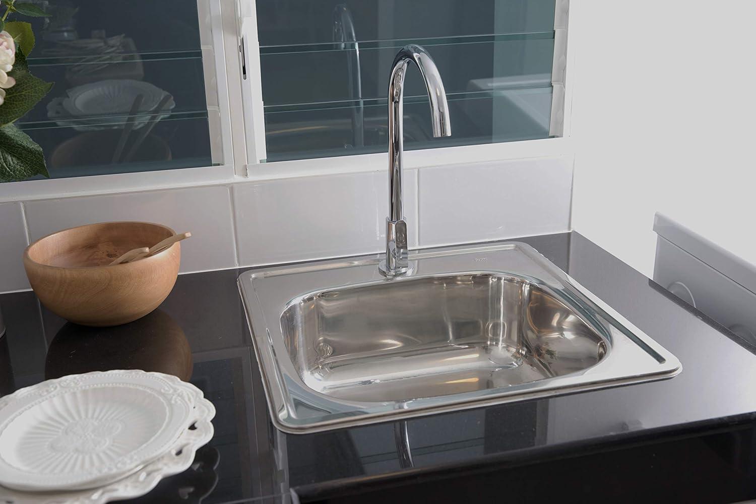 15'' L Drop-In Single Bowl Stainless Steel Kitchen Sink