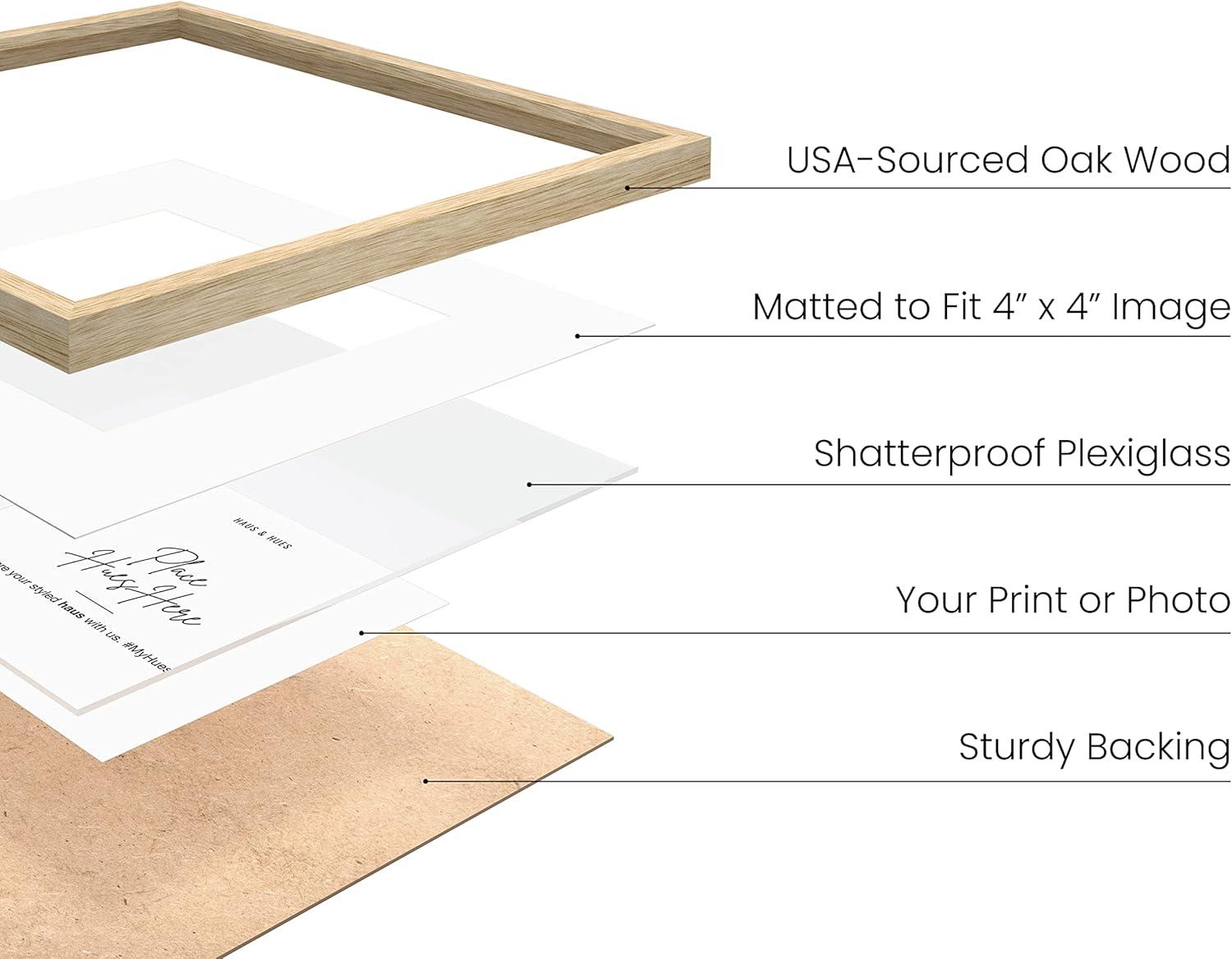 Haus and Hues Oak Wood Single Picture Frame