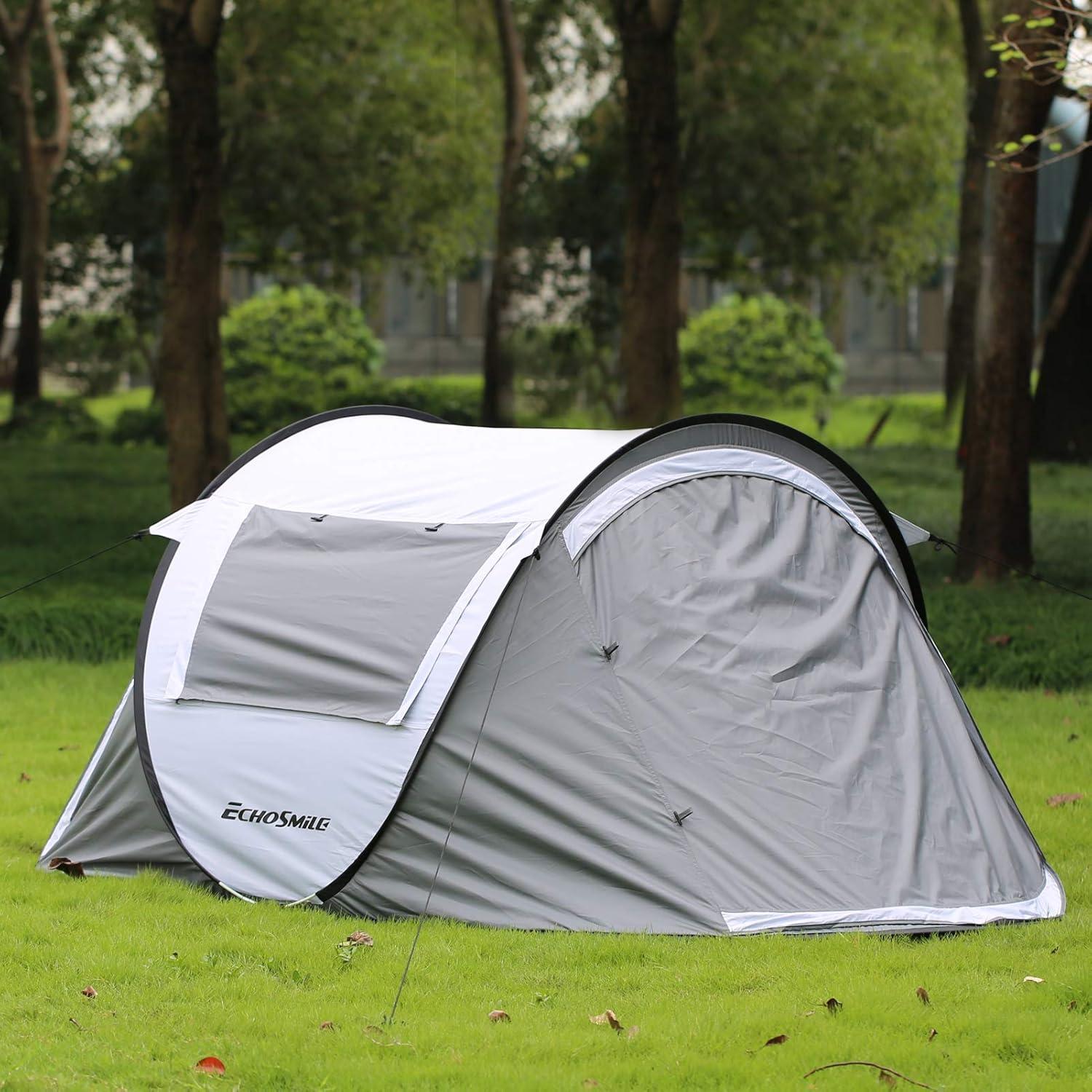 Terrui 2 Person White And Gray Pop Up Tent TER-LTT245WG