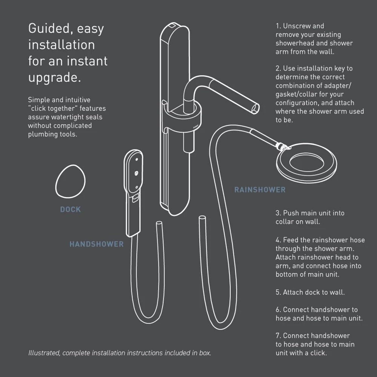 Moen N207C0Bl Matte Black Two-Function 7.9" Diameter Head Standard With Handshower