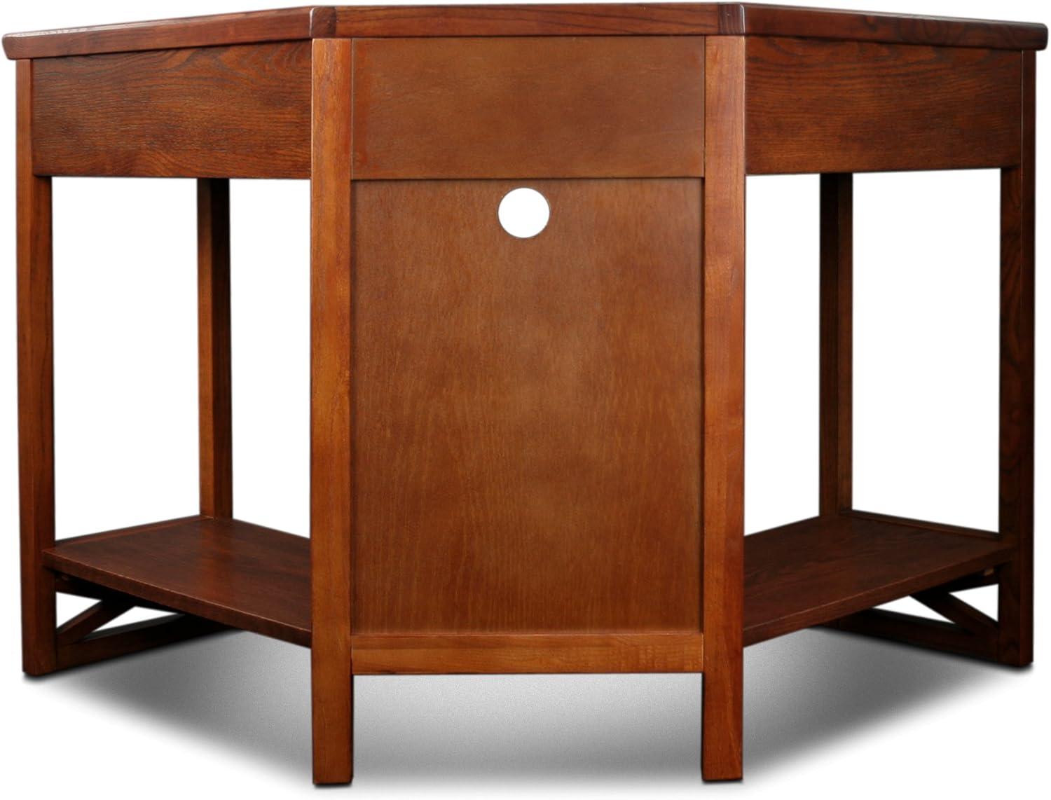 Leick Furniture Corner Computer Desk in Oak