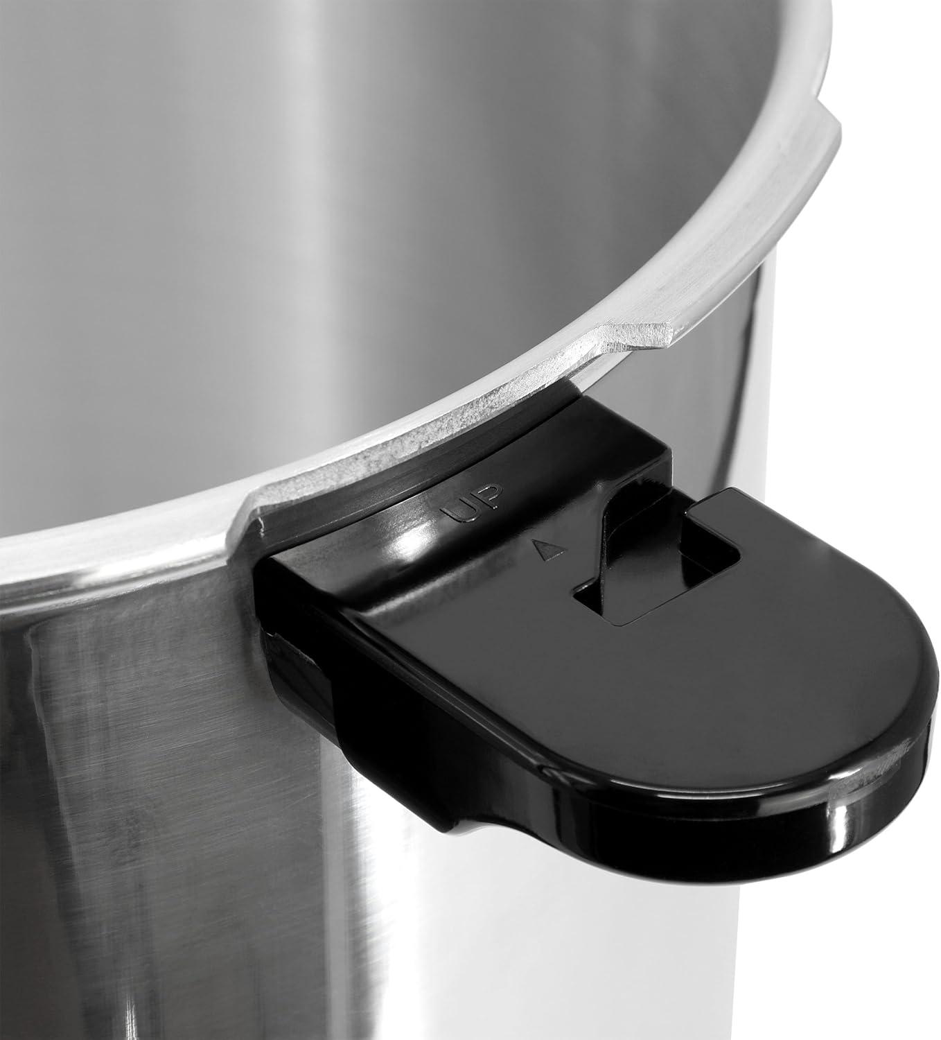 MegaChef 24qt Large Aluminum Stovetop Pressure Cooker/Canner for Induction and Gas Stove-Tops Silver