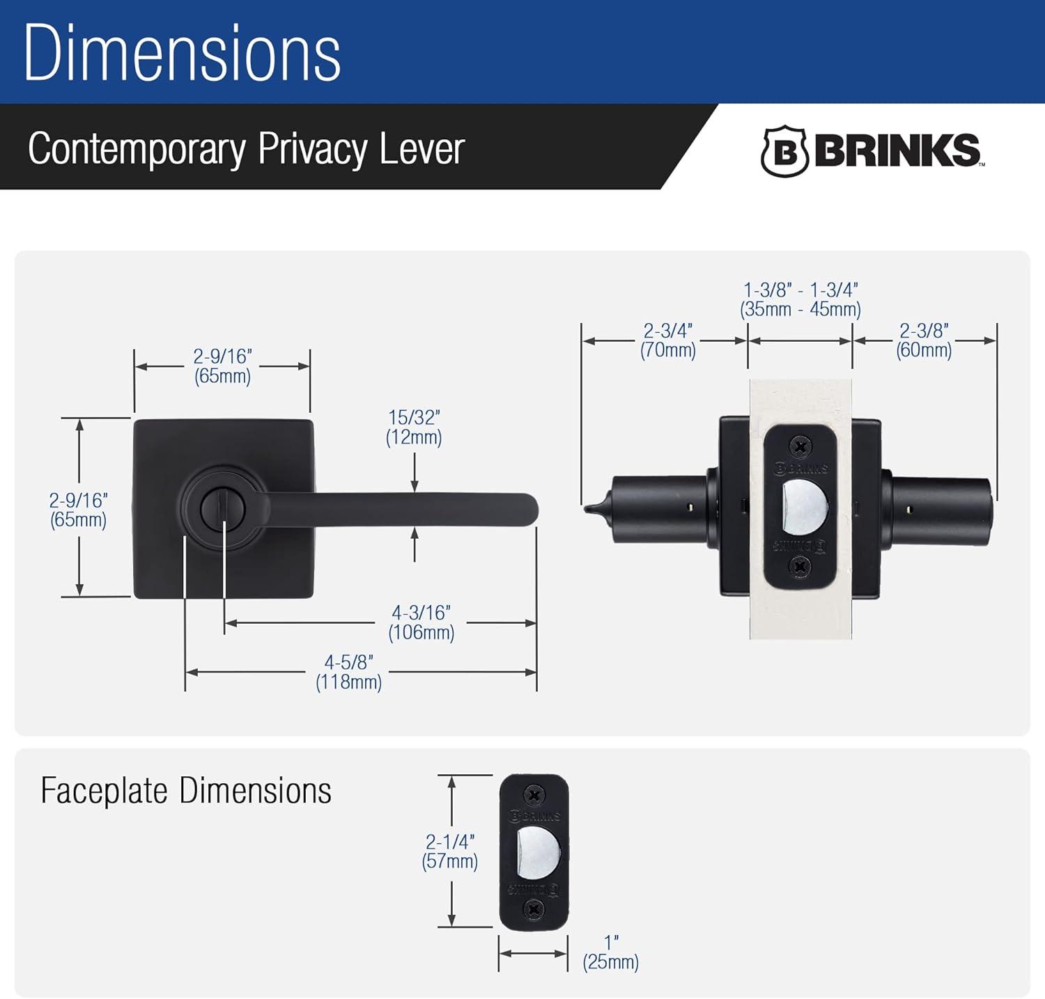 Brinks Mendocino Contemporary Privacy Lever