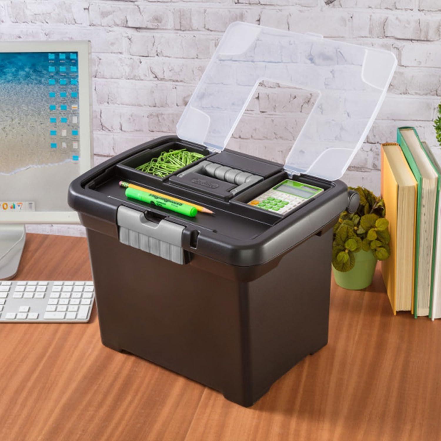Sterilite Portable Lockable File Plastic Box Set (Set of 8)