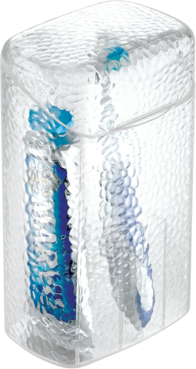 iDesign Rain Plastic Toothbrush Holder, Clear