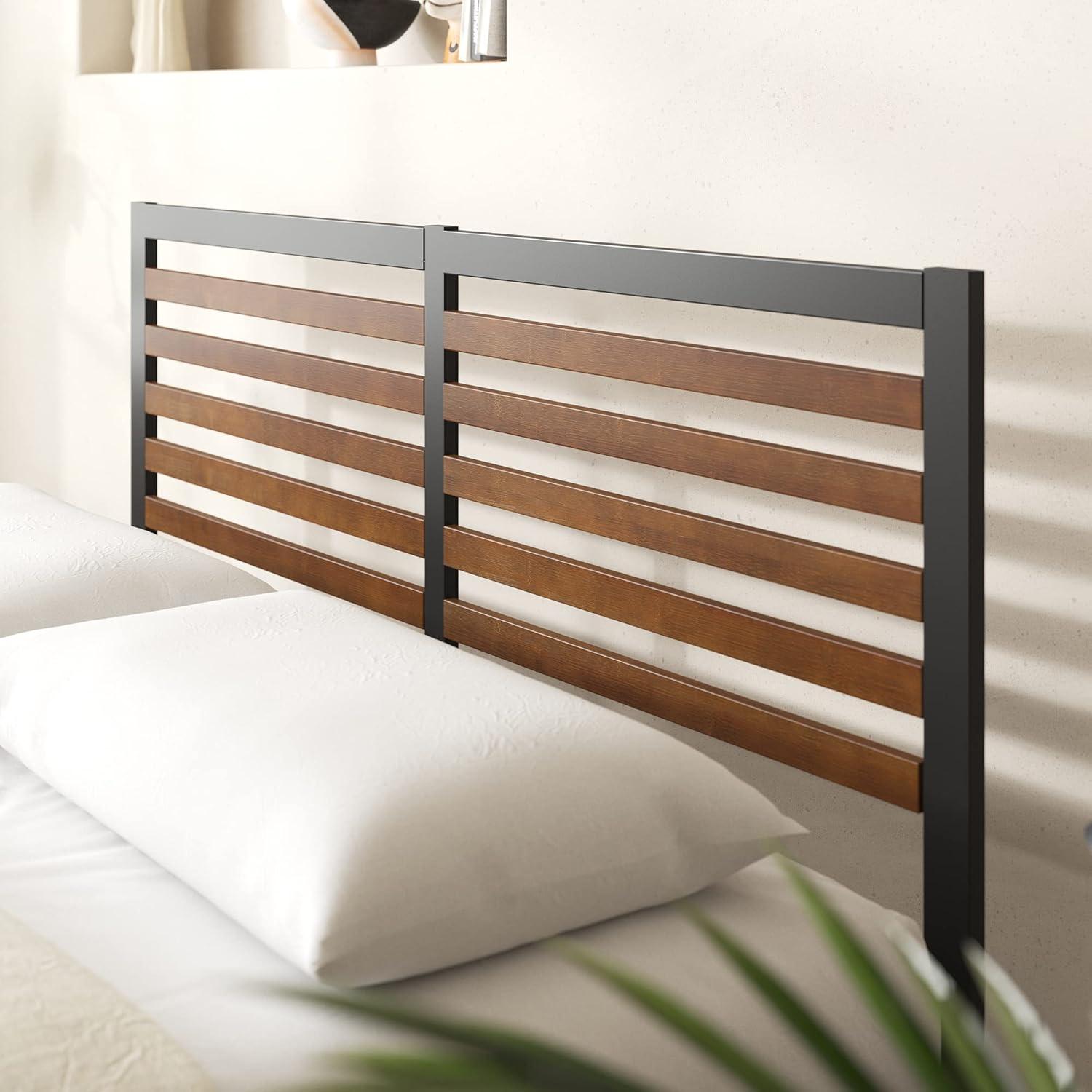 Zinus 35" Kai Bamboo and Metal Platform Bed Frame, Queen