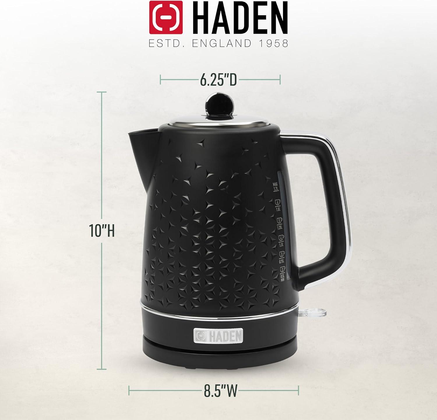 HADEN Starbeck Black Electric Tea Kettle