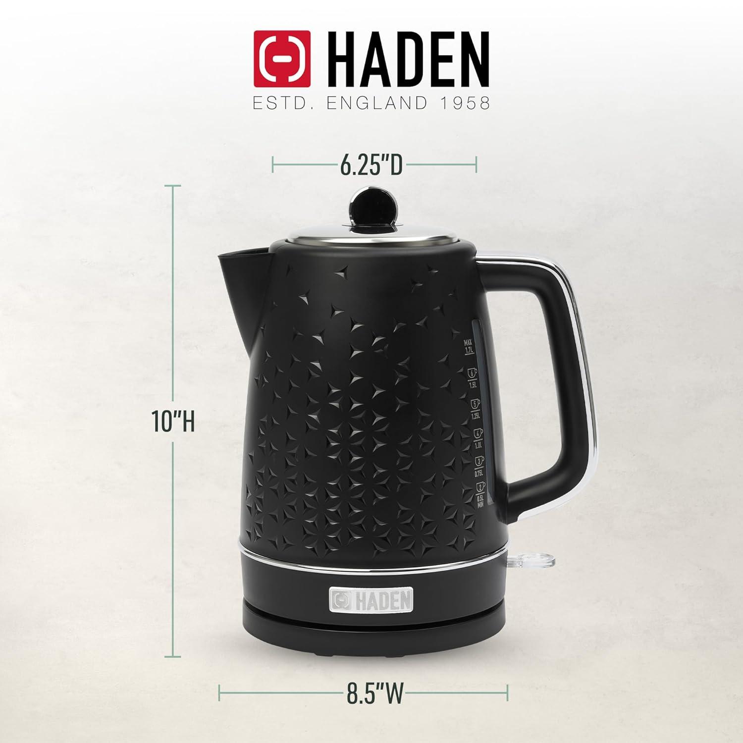 HADEN Starbeck Black Electric Tea Kettle