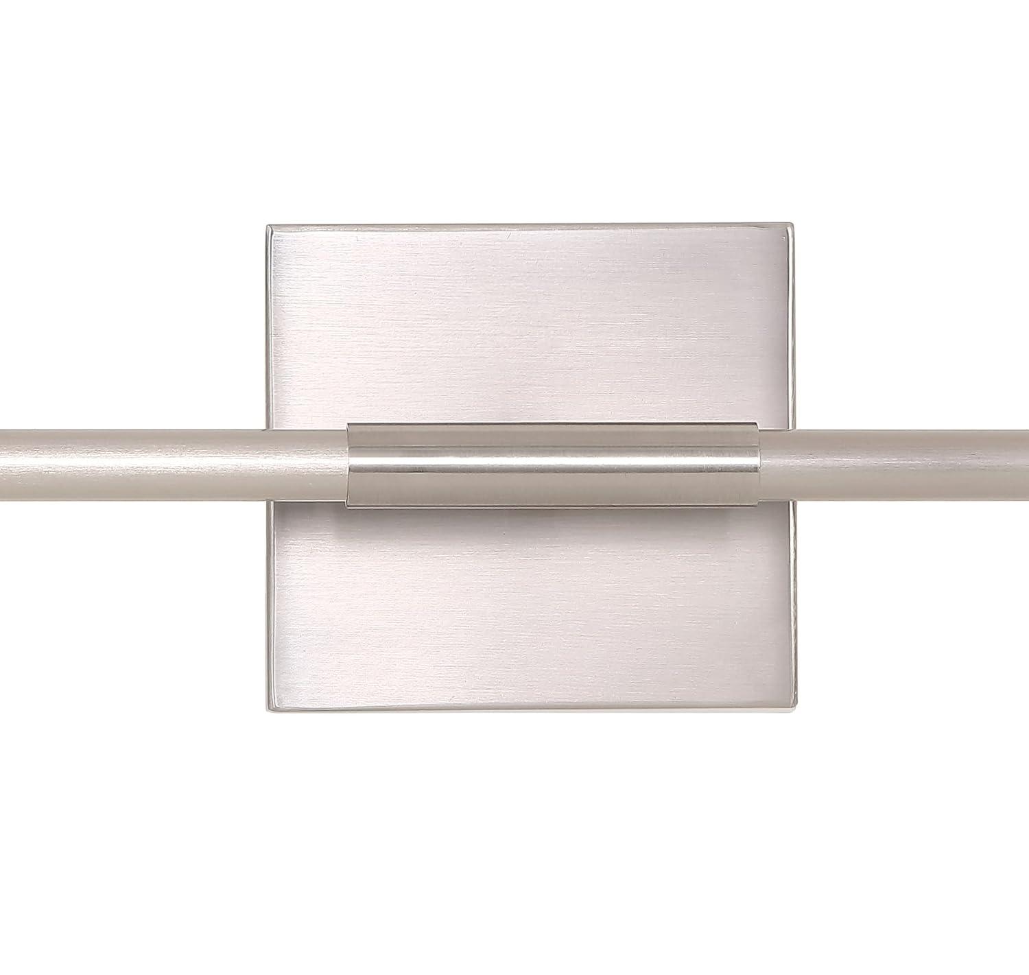 JONATHAN Y Makena 28" Modern Minimalist Dimmable Integrated LED Metal Wall Sconce, Nickel