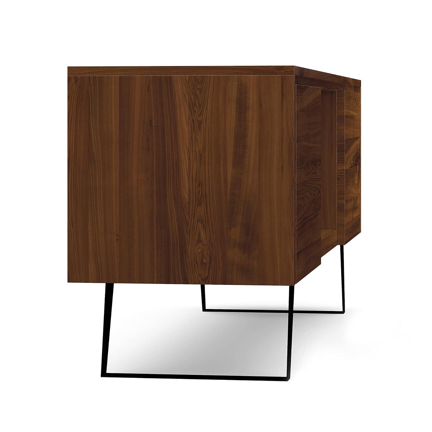 Simpli Home Lowry 63"W Solid Wood Modern Industrial TV Stand for TVs up to 70" with Storage