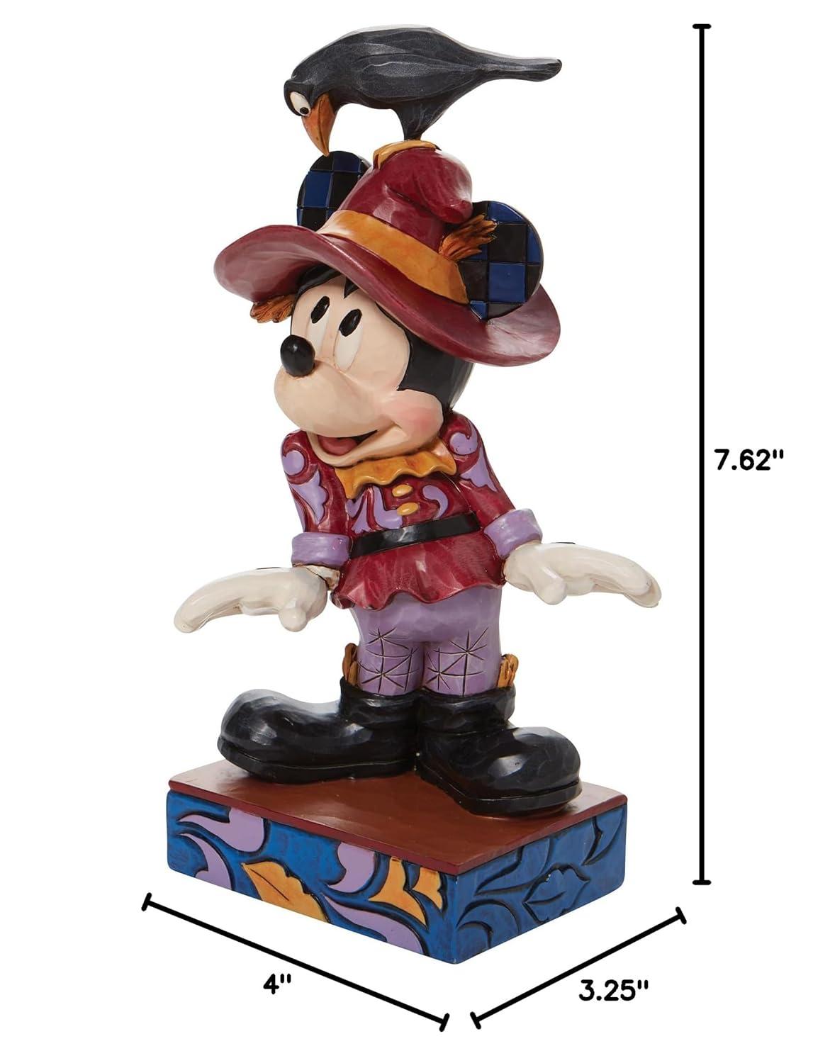 Enesco Jim Shore Disney Traditions Halloween Scarecrow Mickey Mouse Figurine, 7.625 Inch, Multicolor