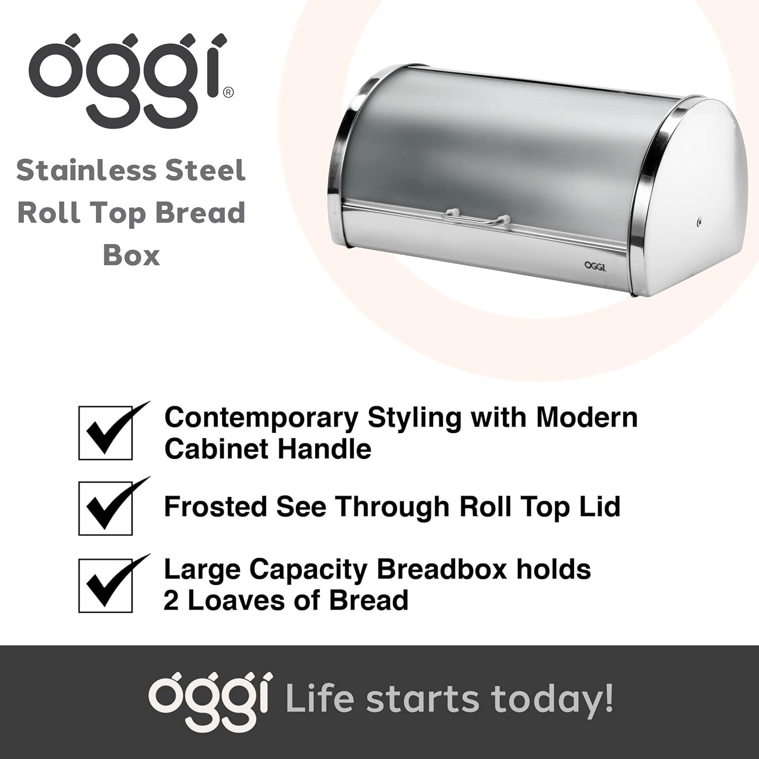 OGGI OGGI Neat Bread Box with Frosted Lid