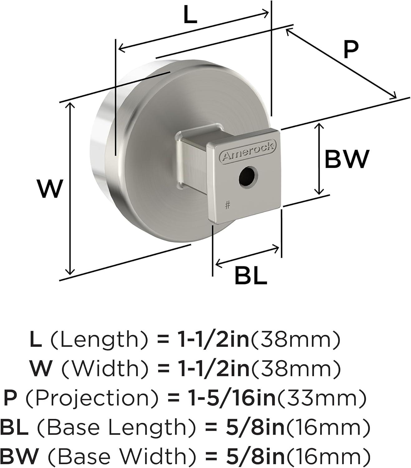 Amerock Glacio Round Cabinet or Furniture Knob