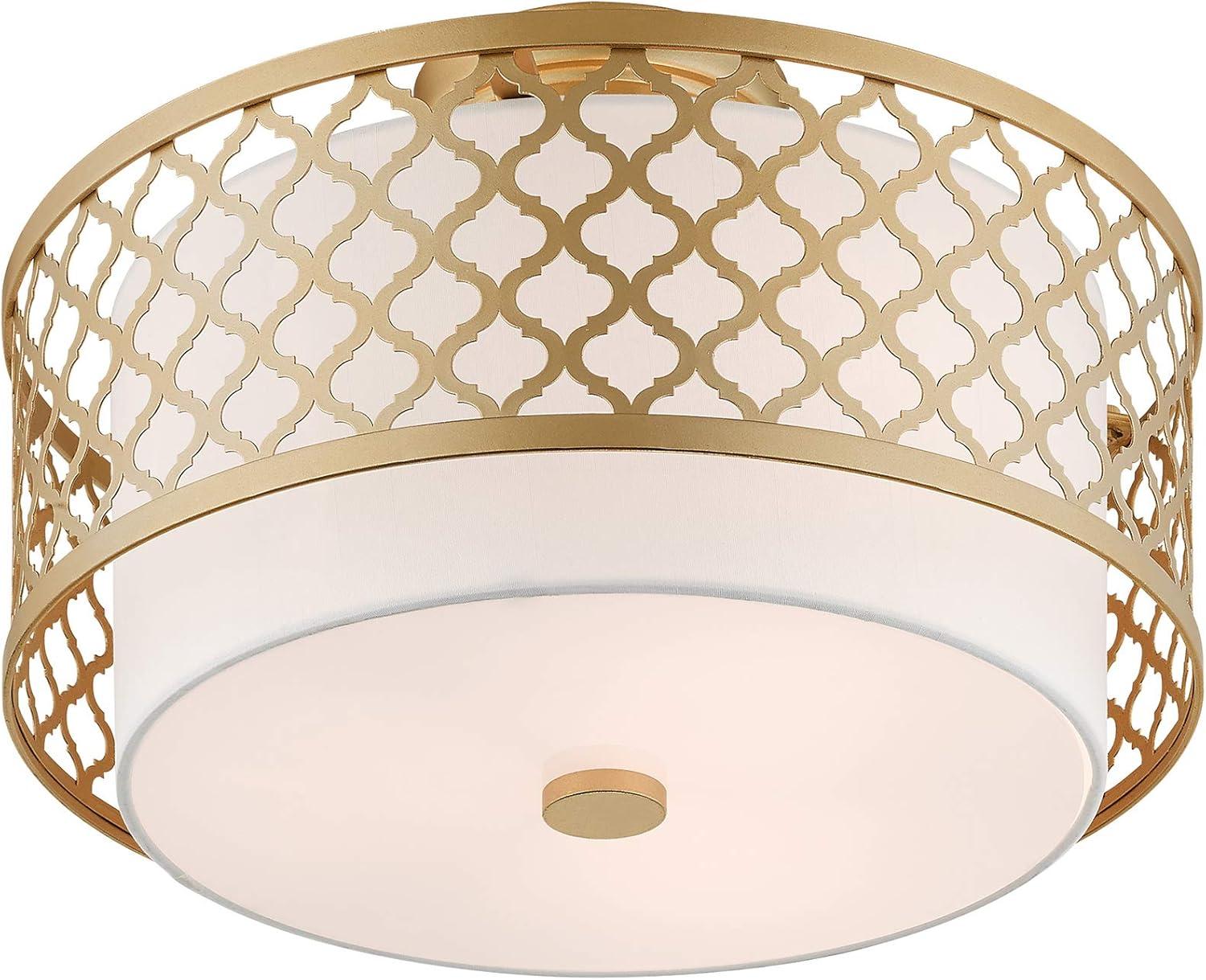 Livex Lighting Arabesque 3 - Light Semi-Flush Mount in  Soft Gold