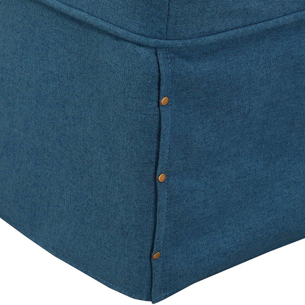 Convenience Concepts Designs4Comfort Folding Bed Ottoman Coffee Table, Soft Blue Fabric