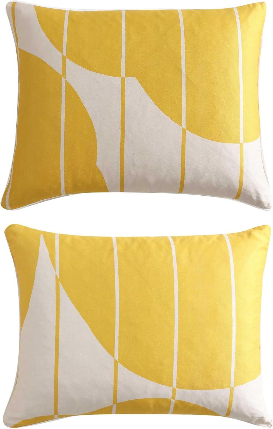 Vesi Unikko Cotton Yellow/Beige Duvet Cover Set