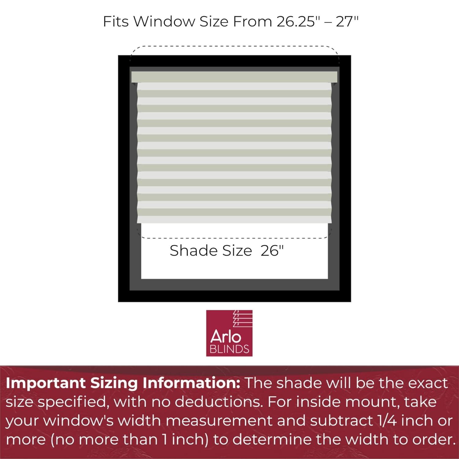 Grey Light Filtering Cordless Cellular Shades 26" x 60"