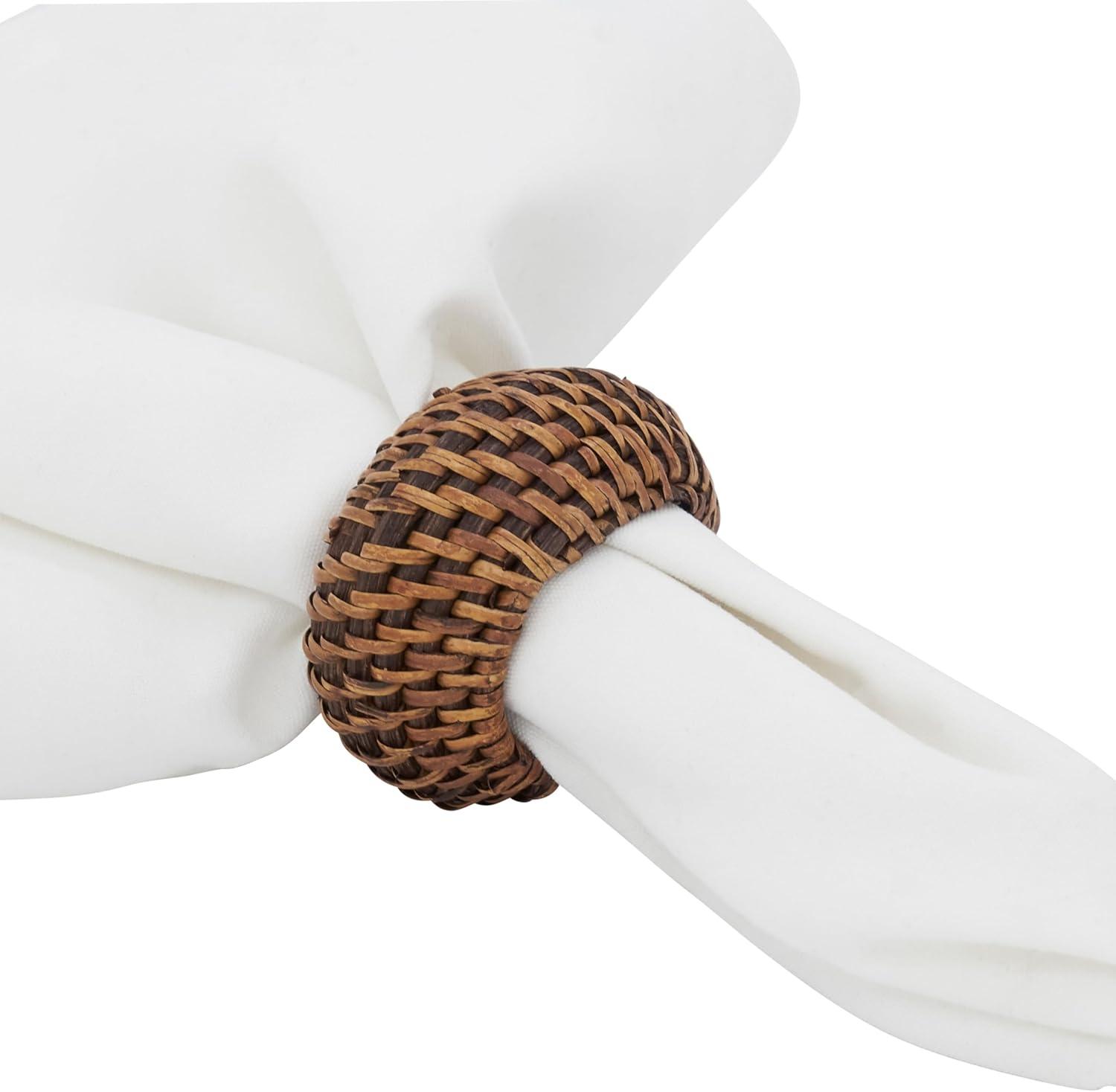 Avignon Woven Design Rattan Napkin Ring