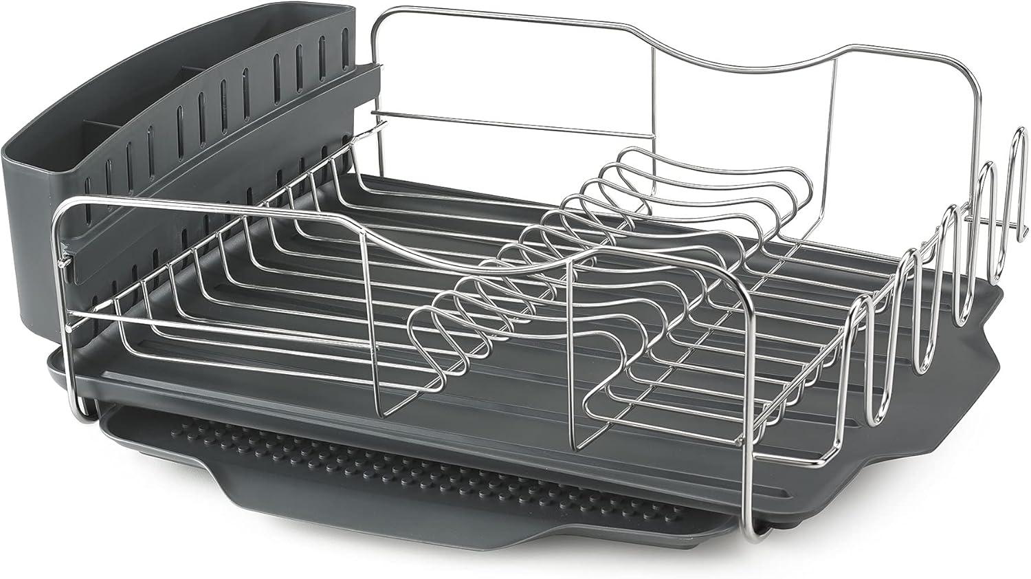 Polder Advantage 4 Piece Dish Rack With Slide Out Drain Tray