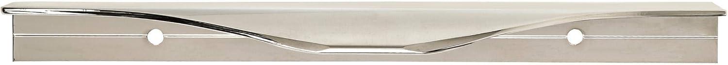 Polished Nickel Modern Cabinet Edge Pull with Mounting Hardware