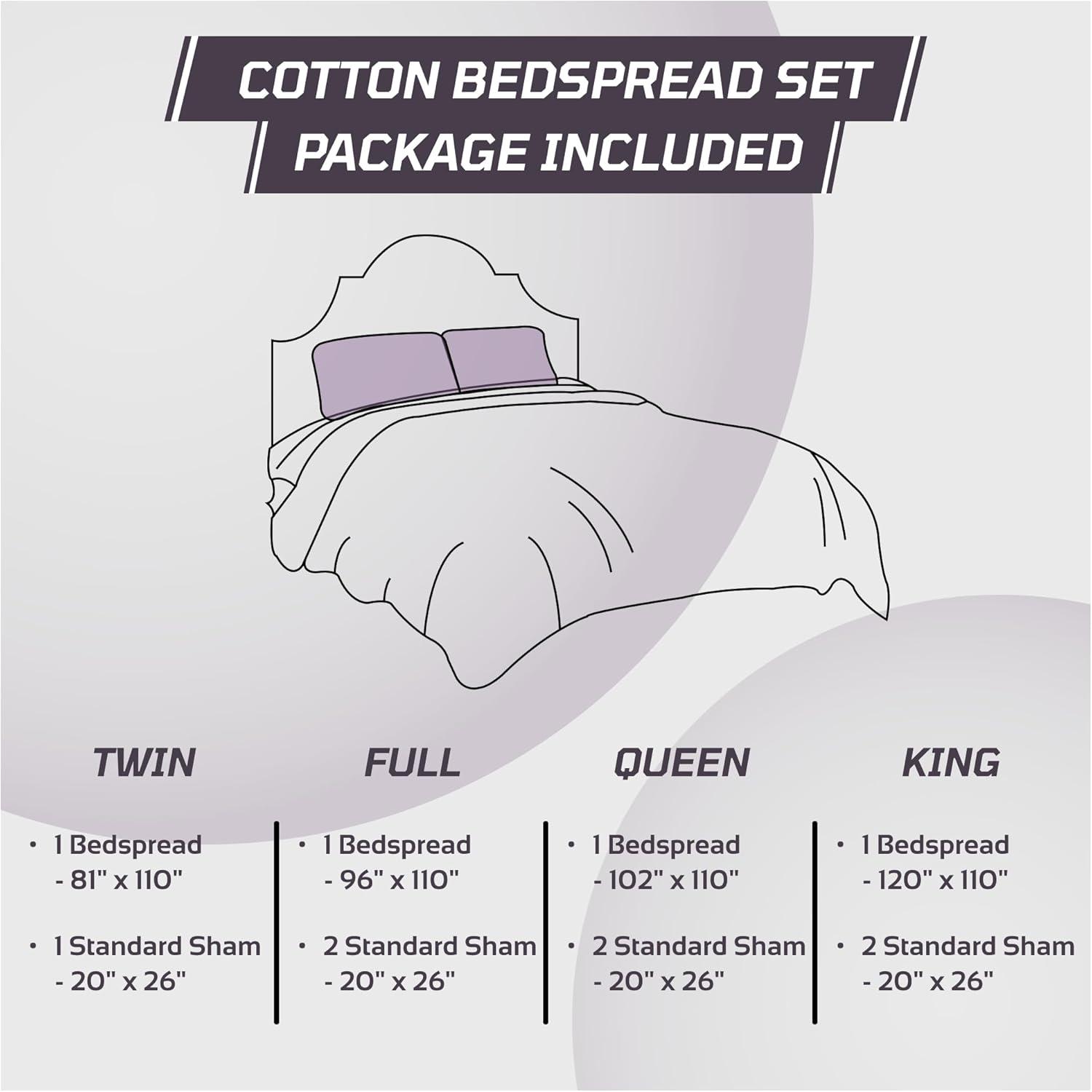 Better Trends Trevor Bedspreads 100% Cotton Chenille - Traditional Medallion Bedding Set, Luxurious All Season Comfort, Machine Washable Trevor Collection Bedspread Set