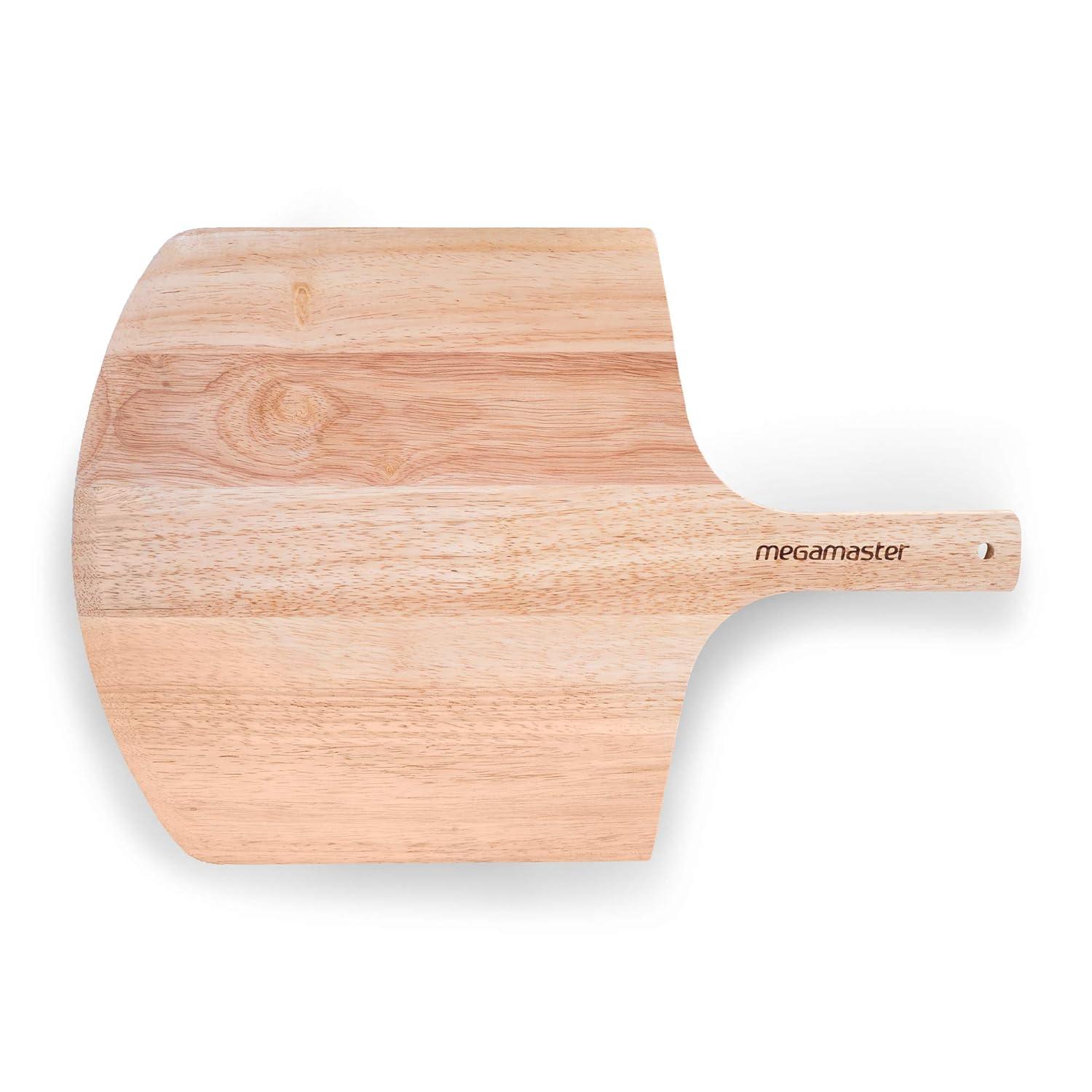 Megamaster Megamaster 12" Bamboo Pizza Peel – Wooden Pizza Paddle & Serving Board for Baking, Cheese, Bread, and Vegetables – Oven Accessory, 530-0048P