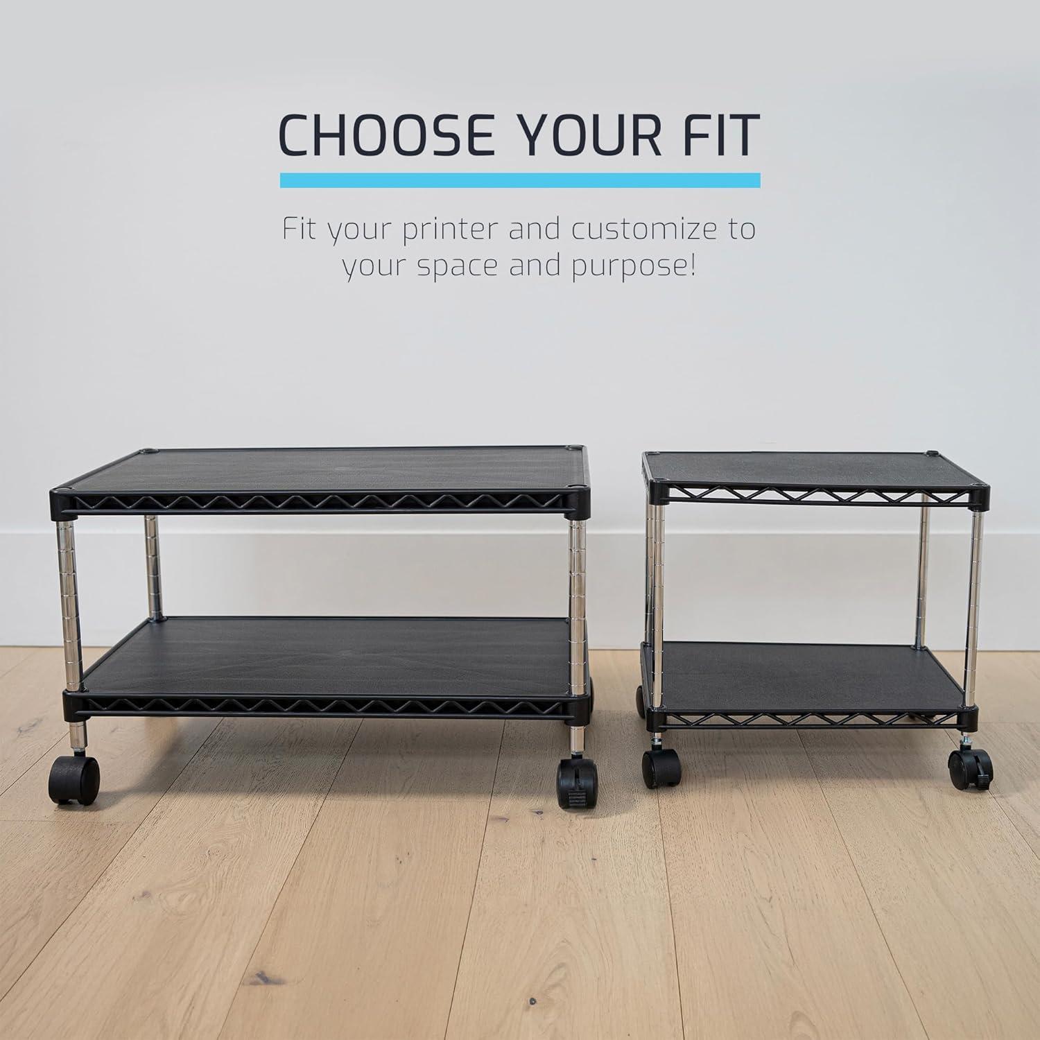 ZBRANDS // Printer Stand Cart Max, 24" x 14", 2 Tiers Heavy Duty (Max)