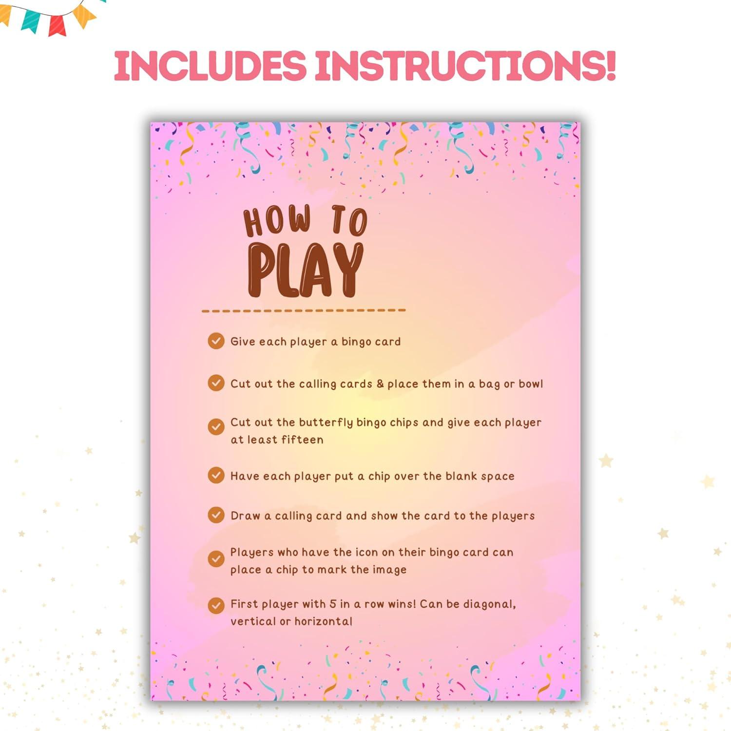 The Original Bingo Taylor Party Favors | Birthday Games | TS Party Supplies for 24 Players | Taylor Party Favors | Birthday Party Favors Decorations | Party Decor