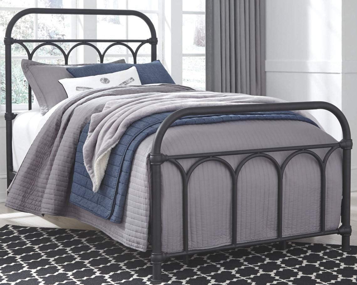 Signature Design by Ashley Casual Nashburg Twin Metal Bed  Black