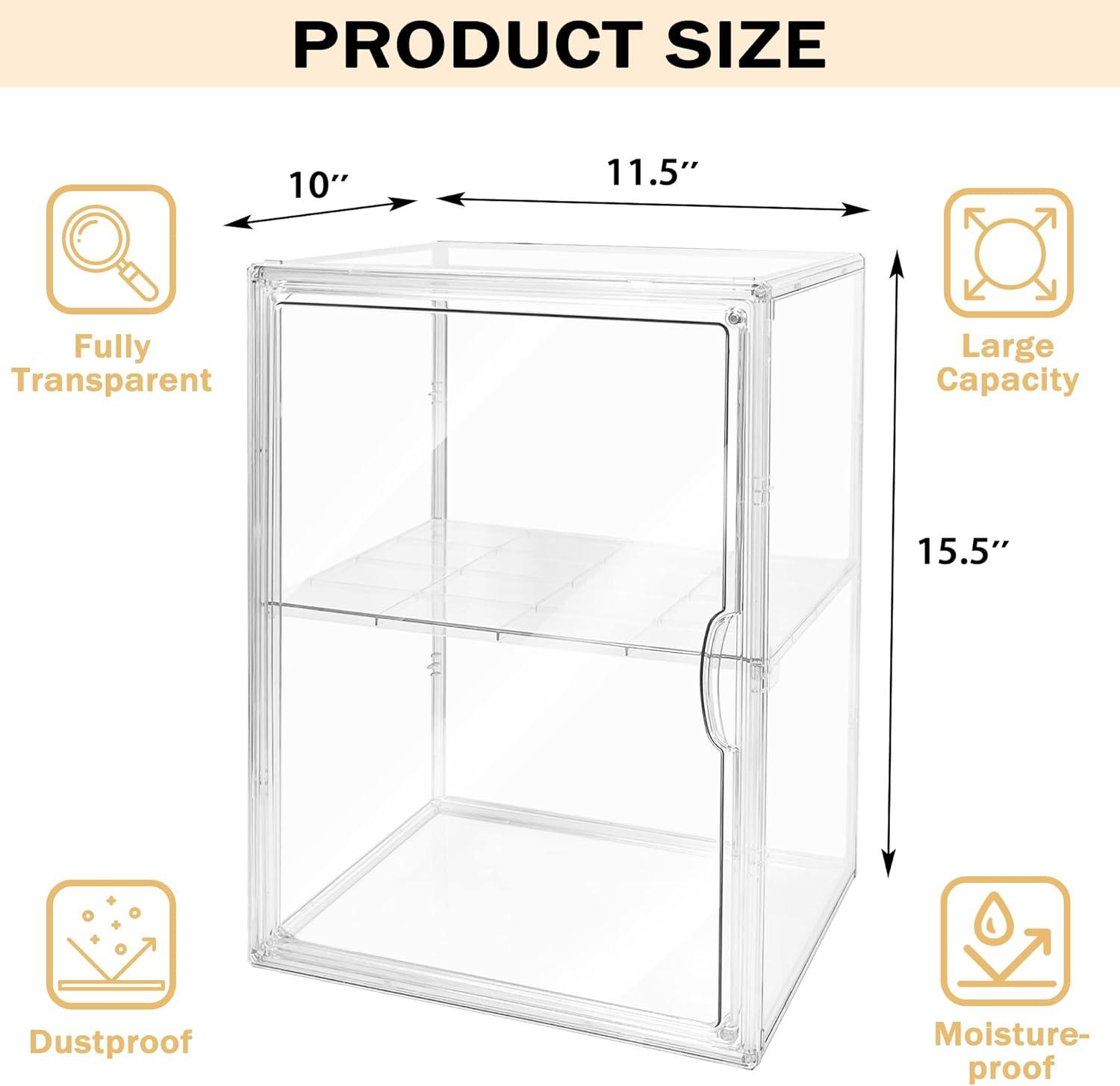 Clear Food Safe Large Capacity Bread Storage Box with Magnetic Closure