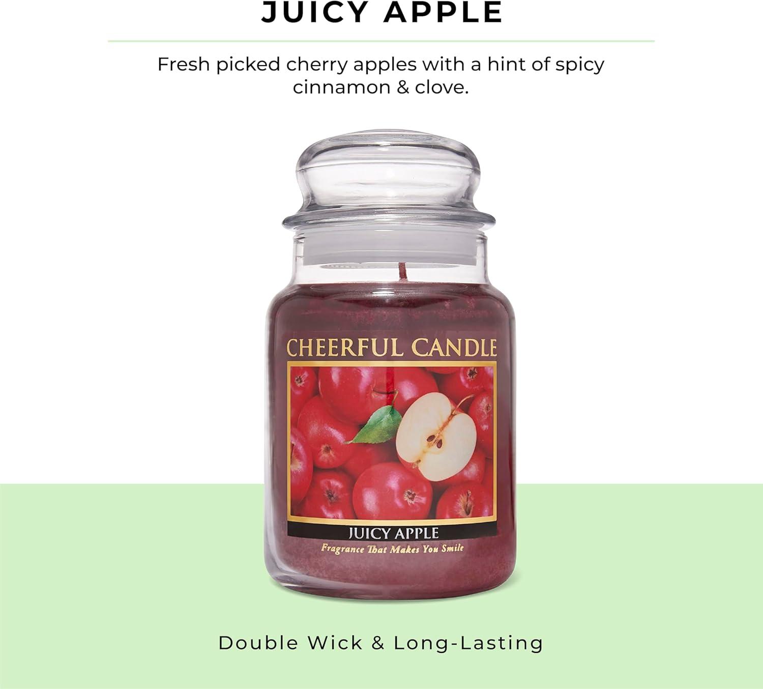 Juicy Apple Scented 24 oz Glass Jar Candle with Lid