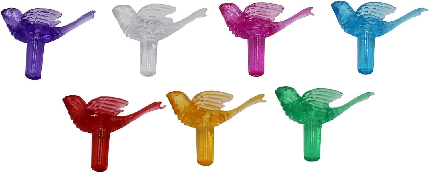 Creative Hobbies Plastic Lites for Ceramic Christmas Trees, Medium Bird / Dove Light Ornaments, Multi Color, 100 Piece Pack